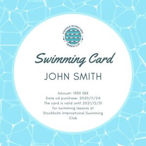SISC Swimming Сard